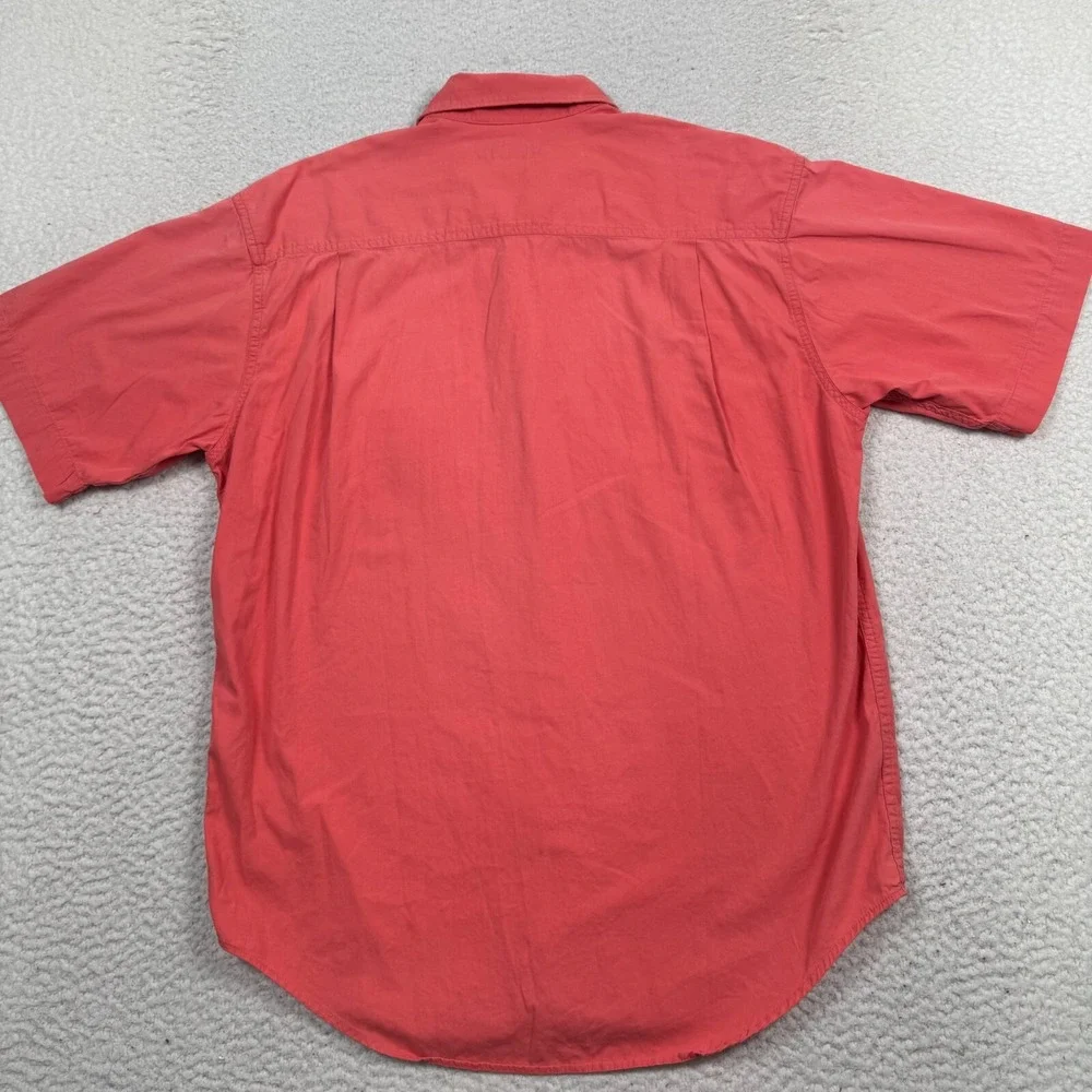 Banana Republic Safari & Travel Clothing Co Shirt Men M‎ Button Up S/S Coral VTG